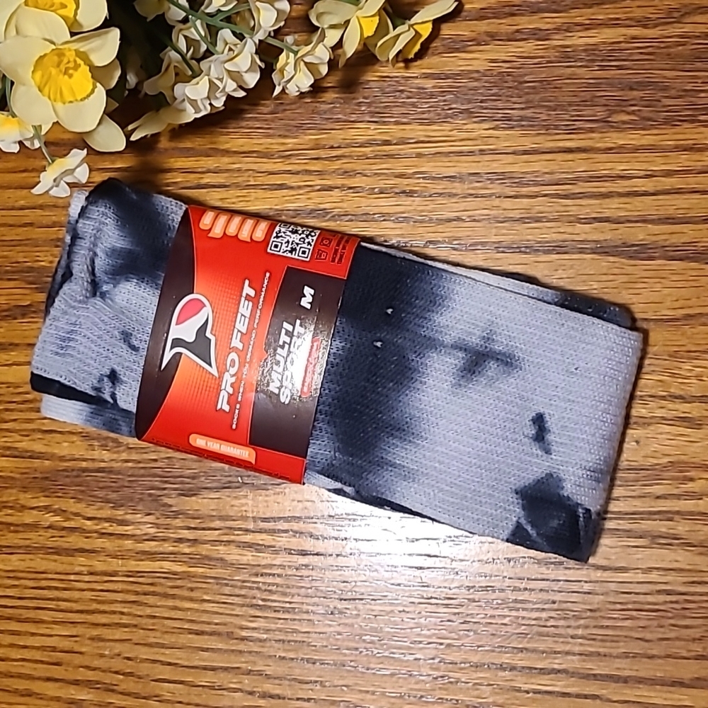 Pro Feet NWT Sport Socks - Black & Gray - Medium